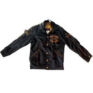 Urban Outfitters Black and Gold Varsity Jacket